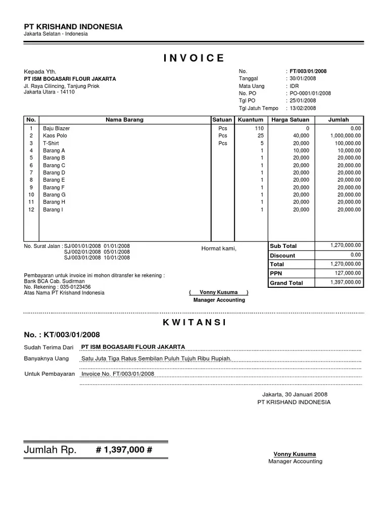 invoice documents